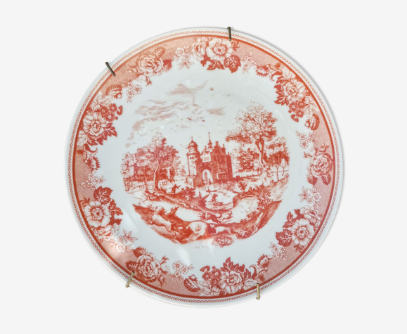 Petite assiette scene de chasse