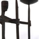 Anthropomorphic wall candle holder in wrought iron, 1950s.