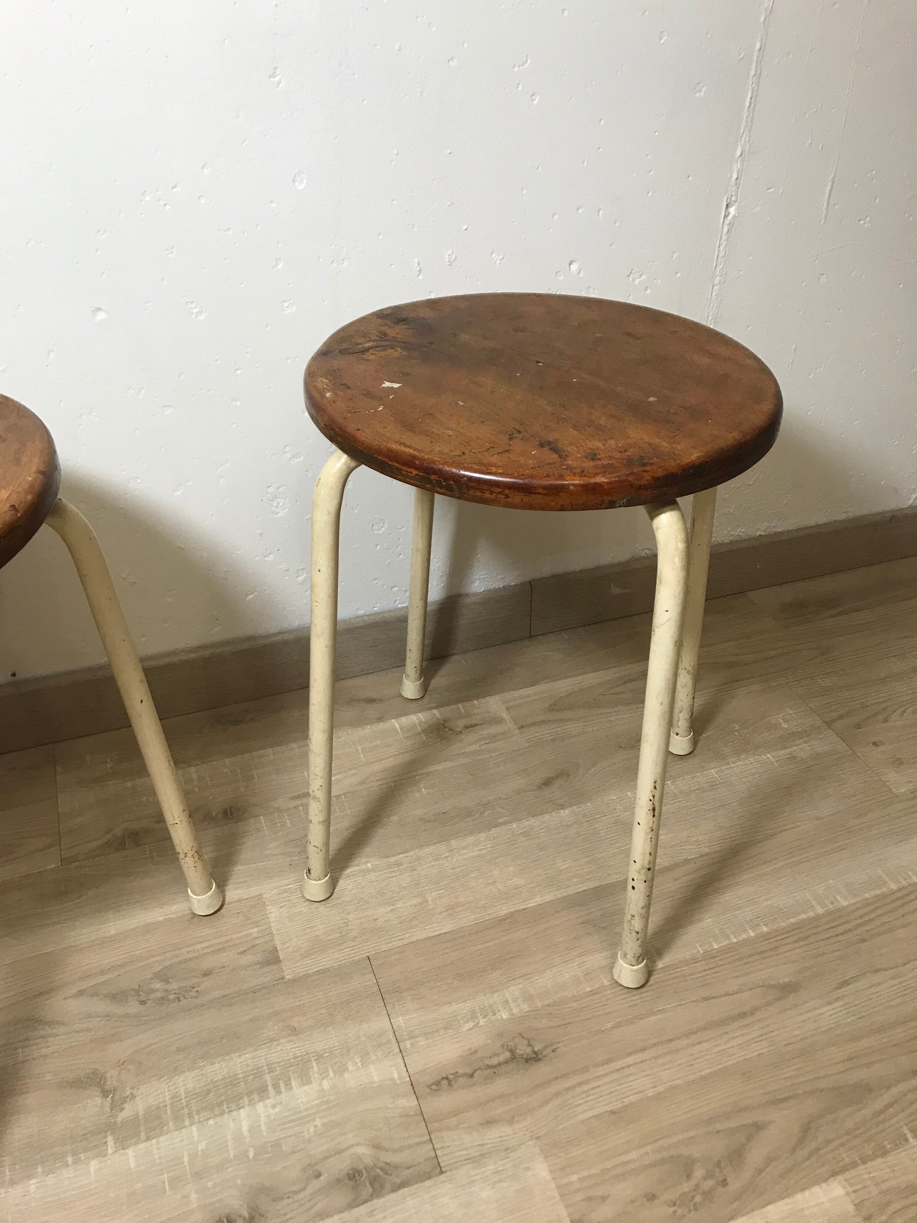 Pair of industrial stools