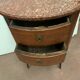 Commode demi lune de style Louis XV en marqueterie XX siècle