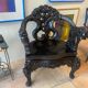 Fauteuil dragon en bois 19ème siècle