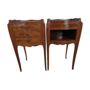 Paire de chevets marqueterie
