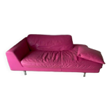Canapé cuir rose fushia Roche Bobois