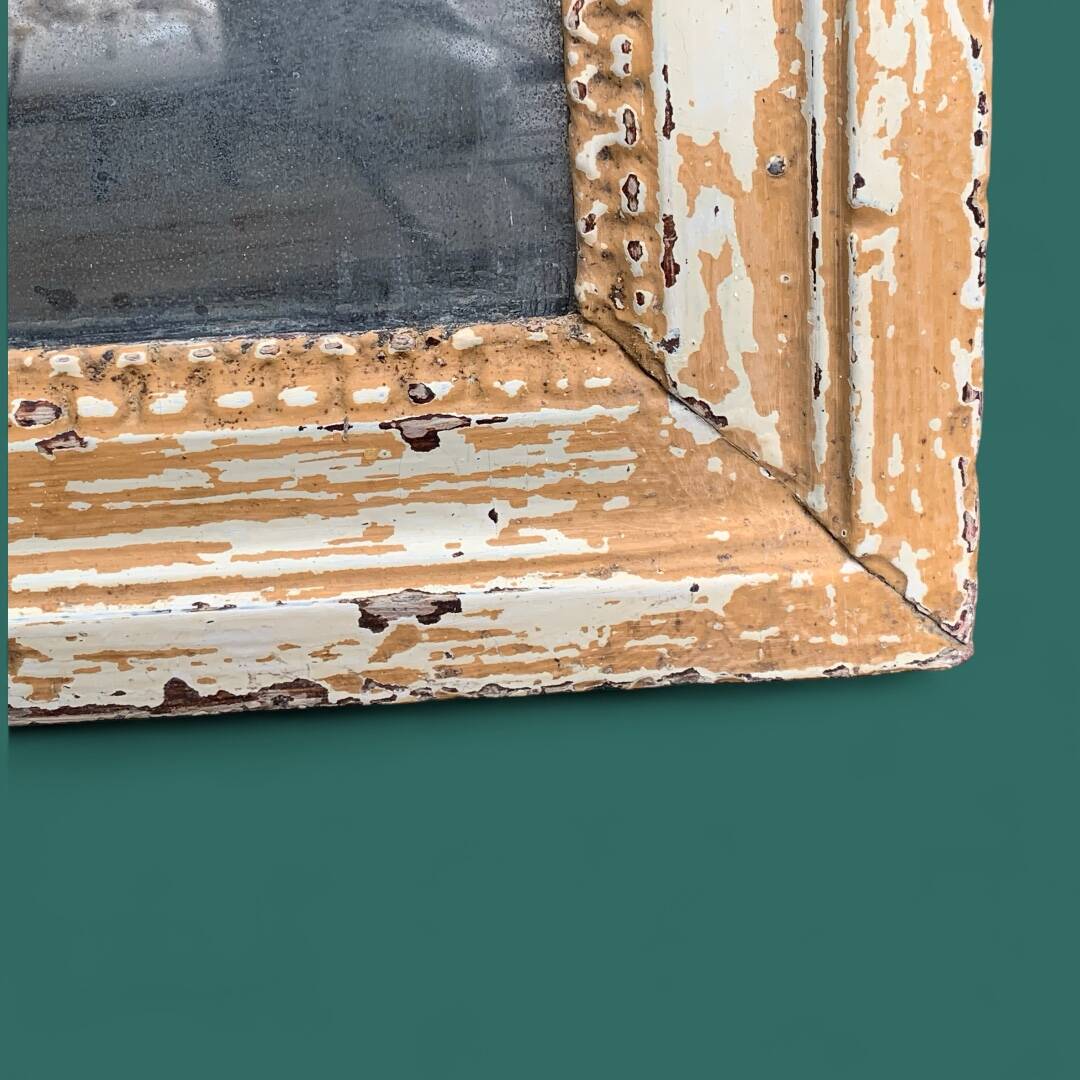 19th century mercury mirror patinated trumeau