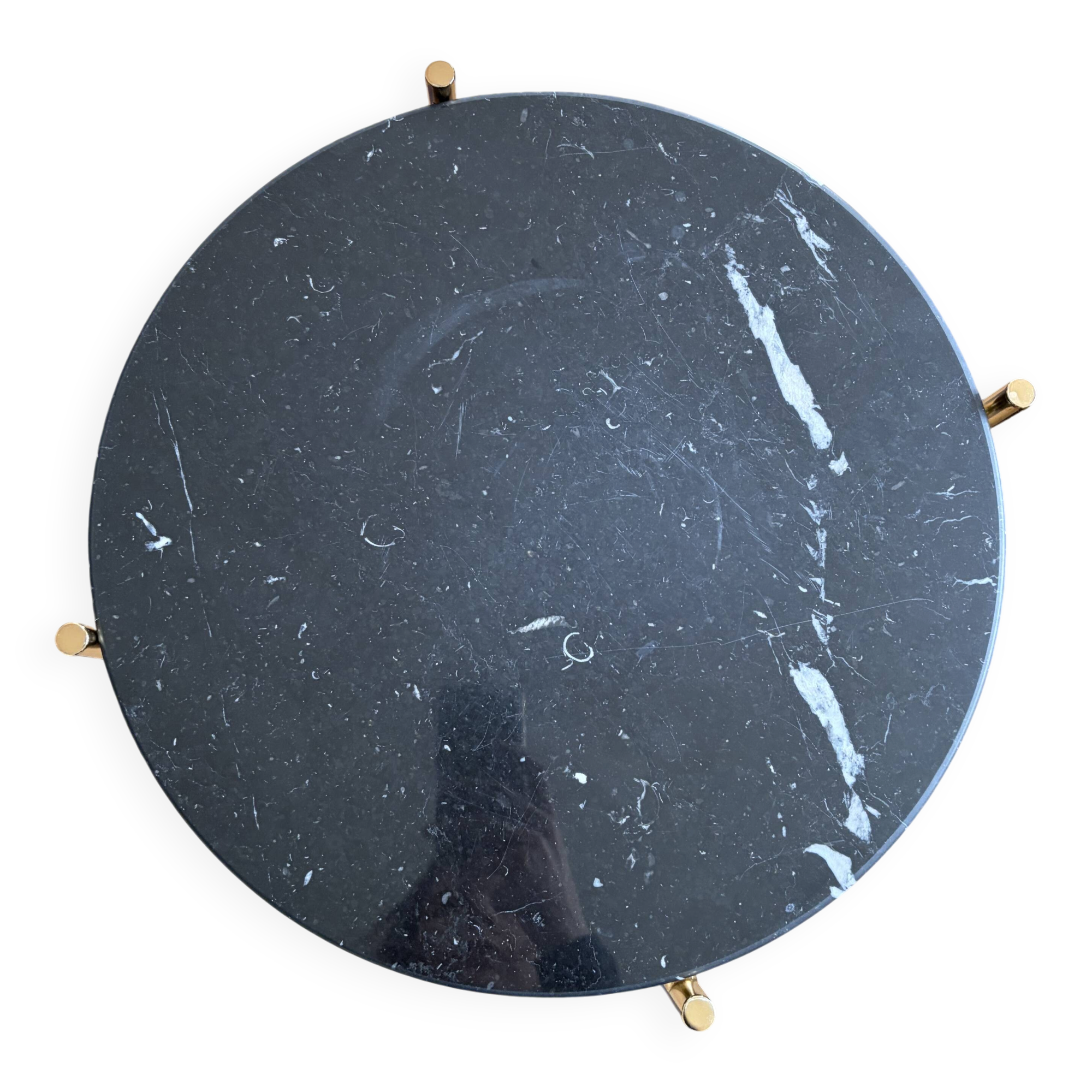 Nero Marquina marble coffee table Gubi