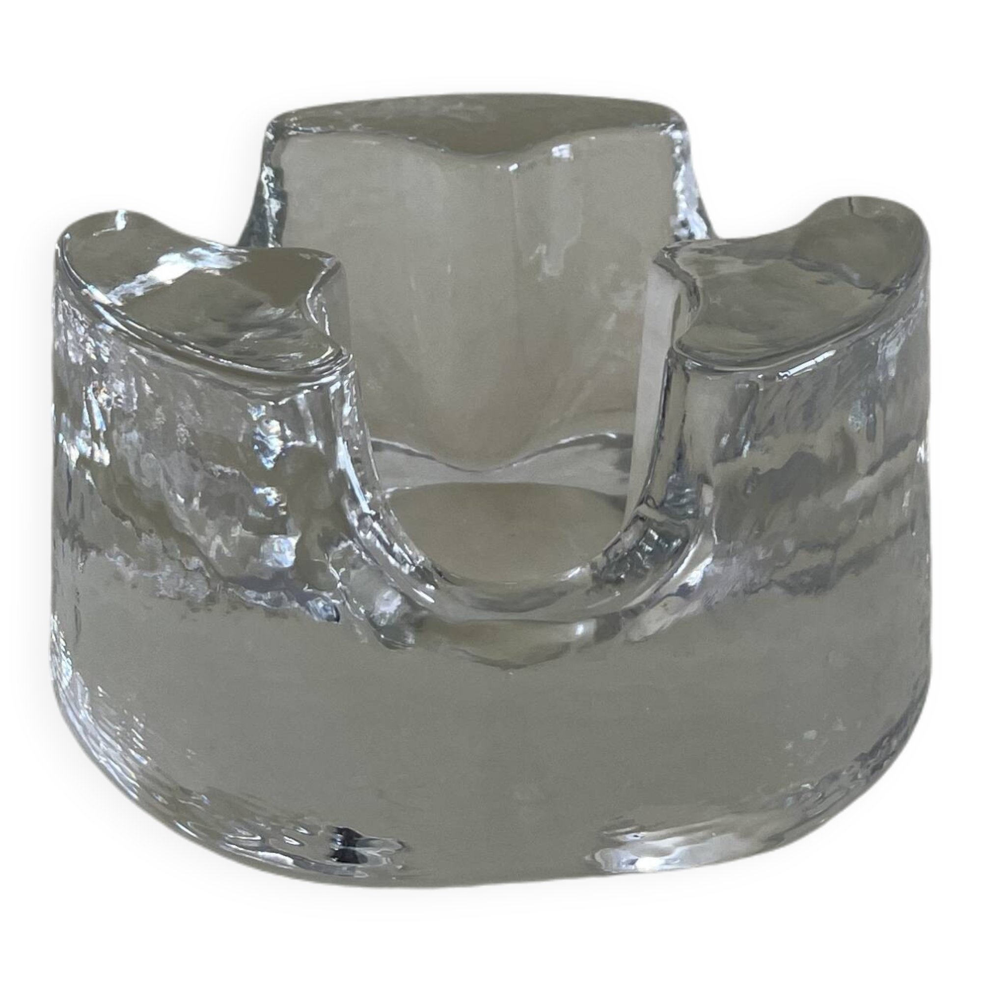Brutalist Glass Candle Holder