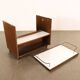 Vintage kitchen sideboard in laminate and walnut veneer, 1970s design.