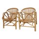 paire fauteuils rotin Coquille