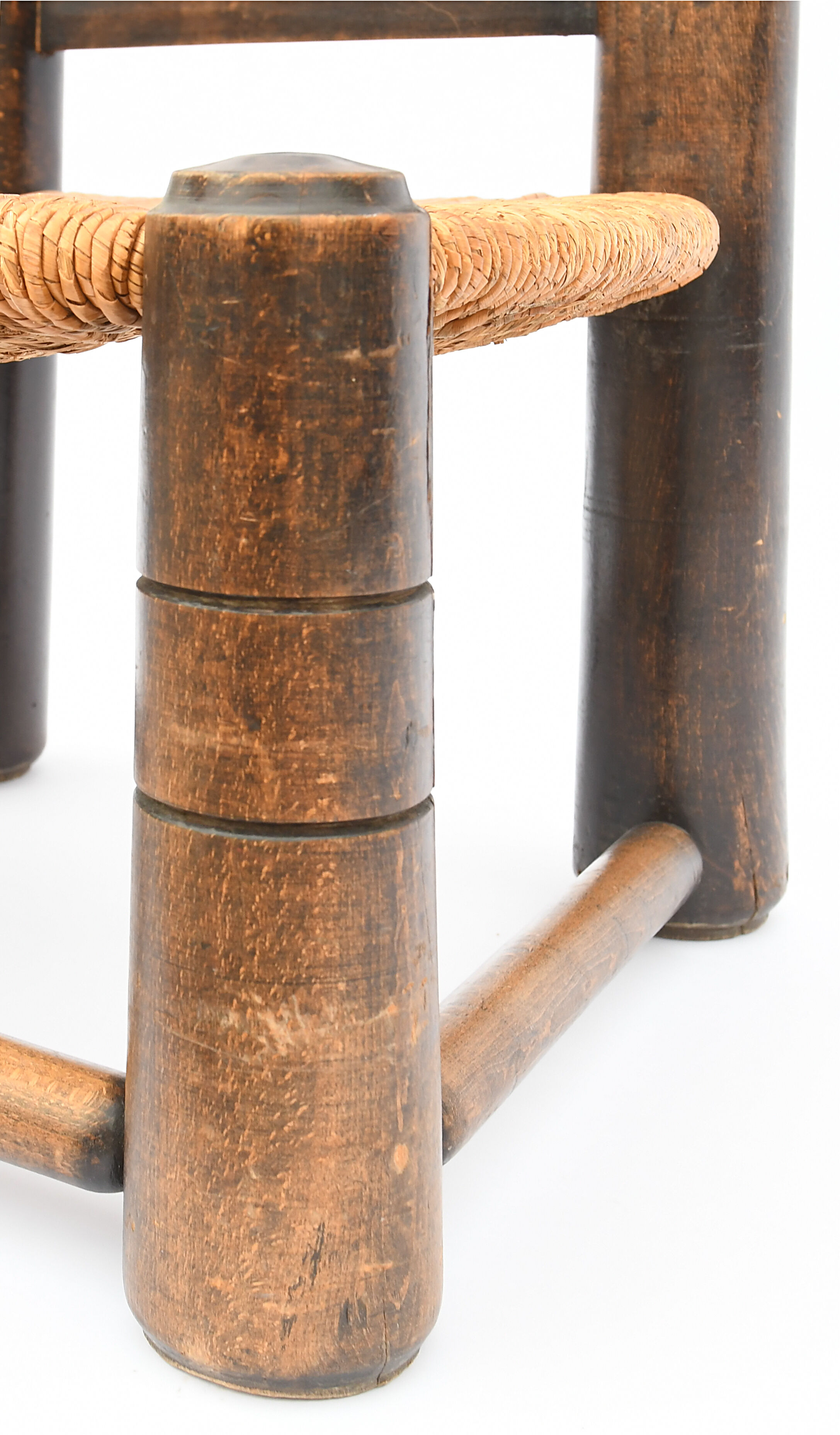 Mulched low chair, known as fireplace chair brutalist style