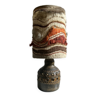 Openwork ceramic table lamp, Georges Pelletier design 1950