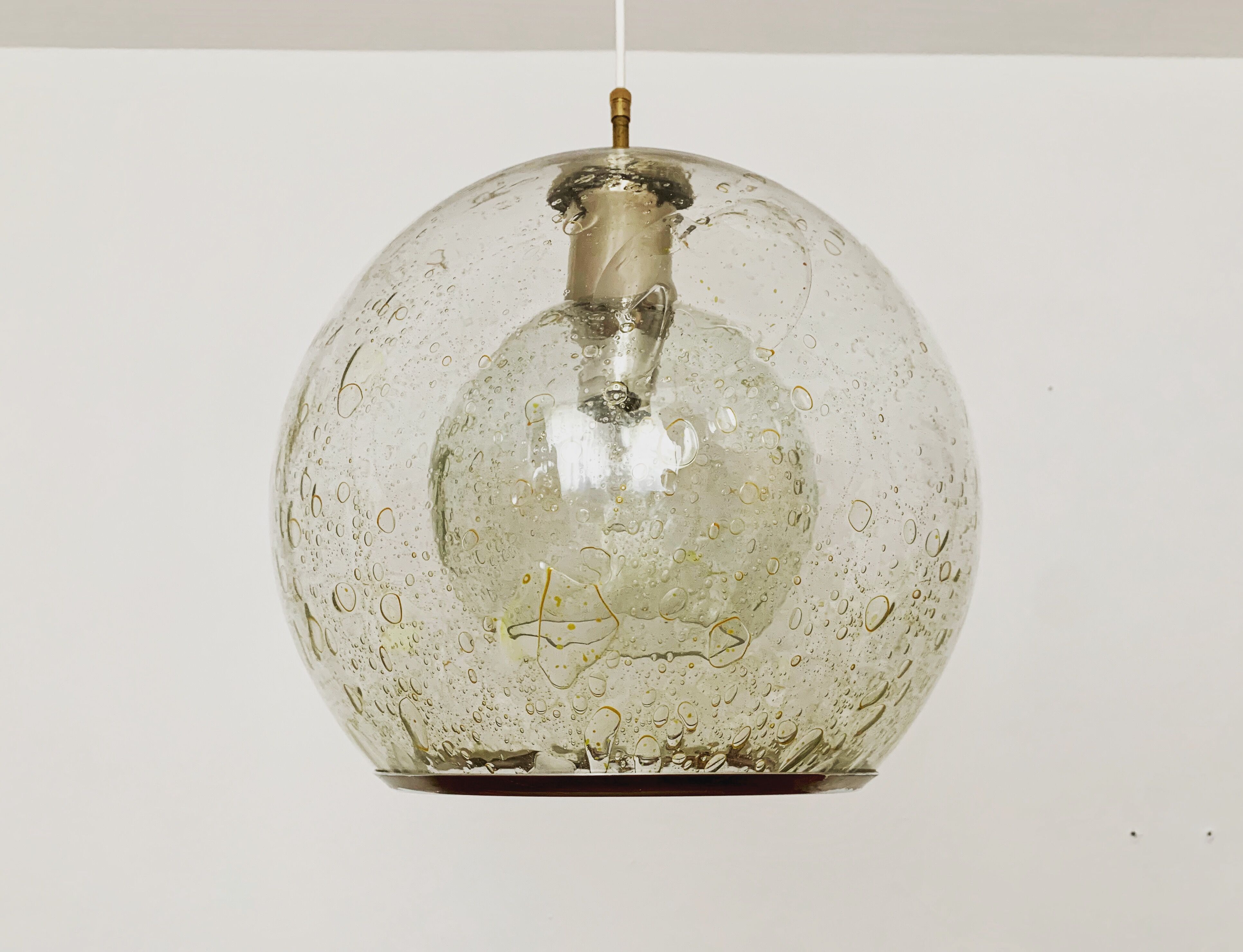 Bubble glass pendant lamp by Doria