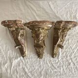Baroque plaster corner consoles
