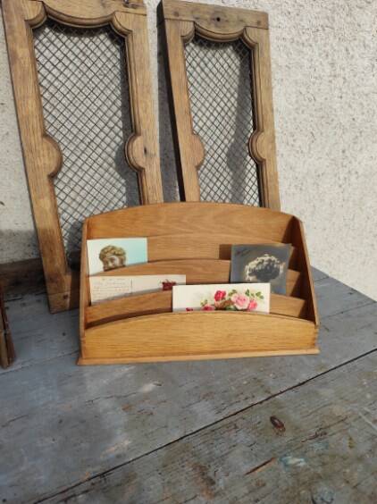 Wooden letter sorter mail box