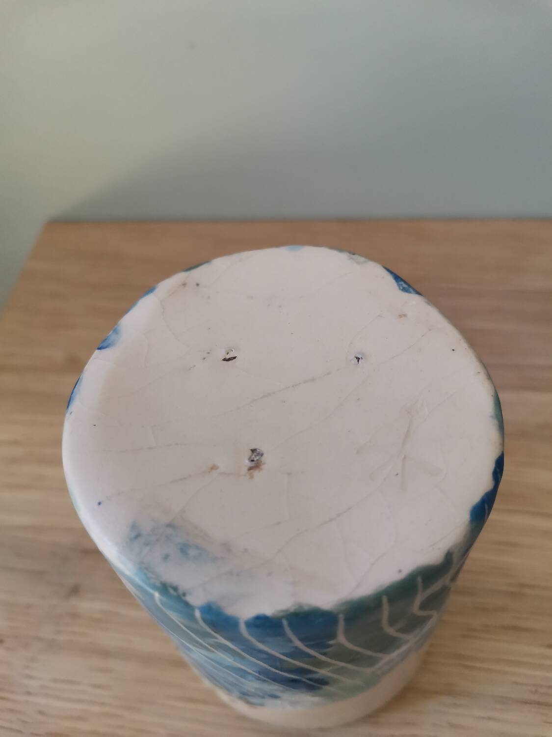 Tasse céramique artisanale couleur pastels bleu