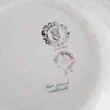 Lot de 6 assiettes creuses " oiseau de paradis " Sarreguemines