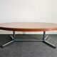 Table design low, oval shape, vintage.