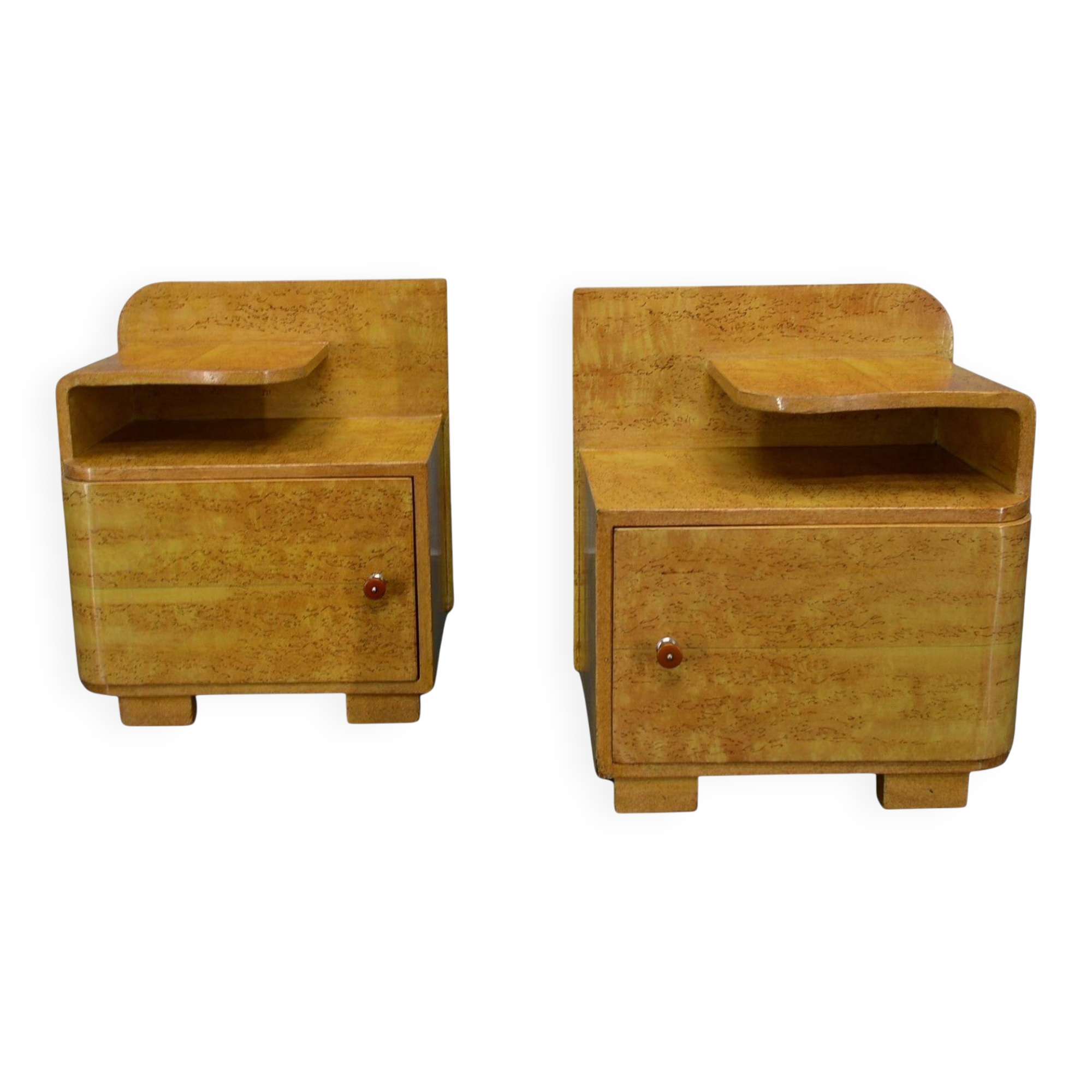 Set of two night stands by Jindřich Halabala for UP Zavody, 1939s