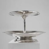 Large stamped Antique Silver-Plated Etagere, France, 1900s