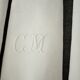 Lot de 6 anciennes serviettes damas broderie monogramme CM