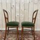 Paire de chaises époque Louis Phillipe en velours vert