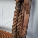 3-tier wood and rope boat shelf