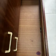 Vintage teak chest of drawers with 4 drawers from the 1960s.