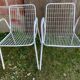 Pair of Antique EMU RIO Armchairs in White Metal Vintage