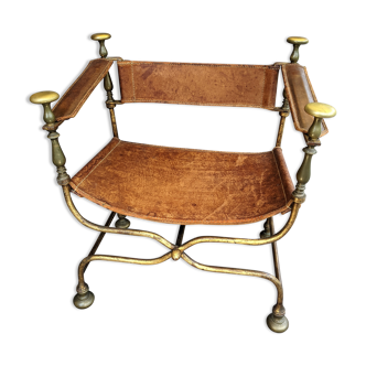 Italian folding armchair savonarola Dante 40s