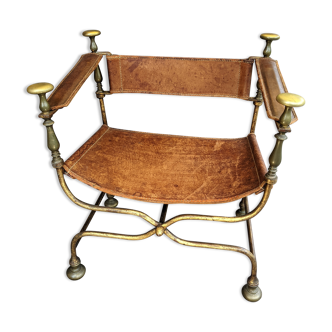 Fauteuil italien pliant savonarola Dante années 40