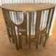 Vlab brutalist console in bronze-finished metal