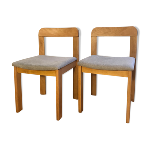 Paire de chaises en hêtre