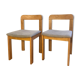 Paire de chaises en hêtre années 60 / 70