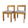 Paire de chaises en hêtre années 60 / 70