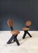 Mediterranean Tripod Side Chairs by Audoux Minet, France, 1950s, Set of 2