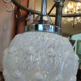 Old suspension globe glass of clichy