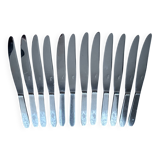 12 couteaux en métal inoxydable