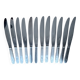 12 stainless steel knives