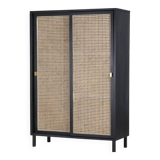 Armoire portes coulissantes en bois HK Living - Noir