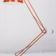 Vintage industrial red metal floor lamp, 1980s