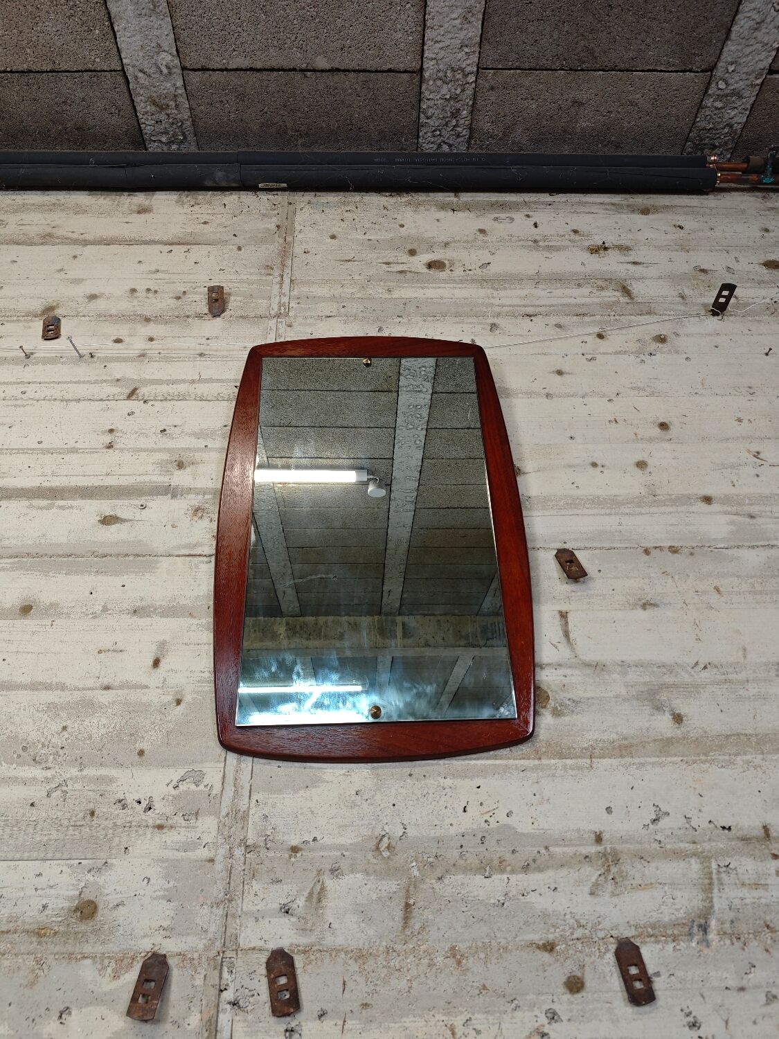 Scandinavian teak mirror