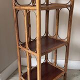 VINTAGE RATTAN BOOKSHELF