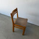 Série de 5 chaises design en orme massif vintage des années 80