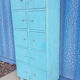 Old metal workshop furniture original turquoise patina