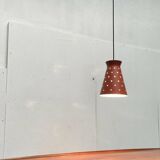 Perforated metal pendant light, mid-century design, 1960s.