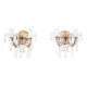 A pair of crystal sconces, France.