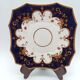 Pair of Square Plates Porcelain from Paris Cobalt and Gold Empire Style