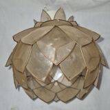 Lotus flower in mother-of-pearl from 1970 pendant light