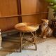 Vintage wicker side table