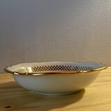 6 petites assiettes creuses en porcelaine blanche motif voitures anciennes