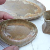 Sandstone smoker's necassary signed Denbac art nouveau